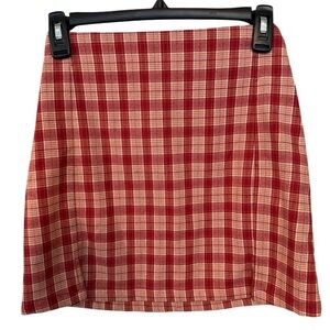 Y2K 90’s Brandy Melville red plaid mini skirt clueless mean girls schoolgirl pop